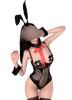 LIKENNY Bunny Girl Sexy Reverse Erotic PU Bunny Small Nipple Covers Included Cosplay, Bunny, Training, Seductive, Extreme, Open-Breasted, See-Through,