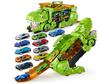 Transporter Dinosaur Truck Toy with 10 Die-cast Racing Cars, Monster Truck Transporter Set Transforms Into Dinosaur with Race Track