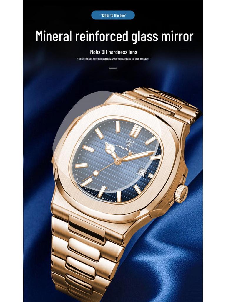 Швейцарские Водонепроницаемые Мужские Ультратонкие Роскошные Кварцевые Модные Часы