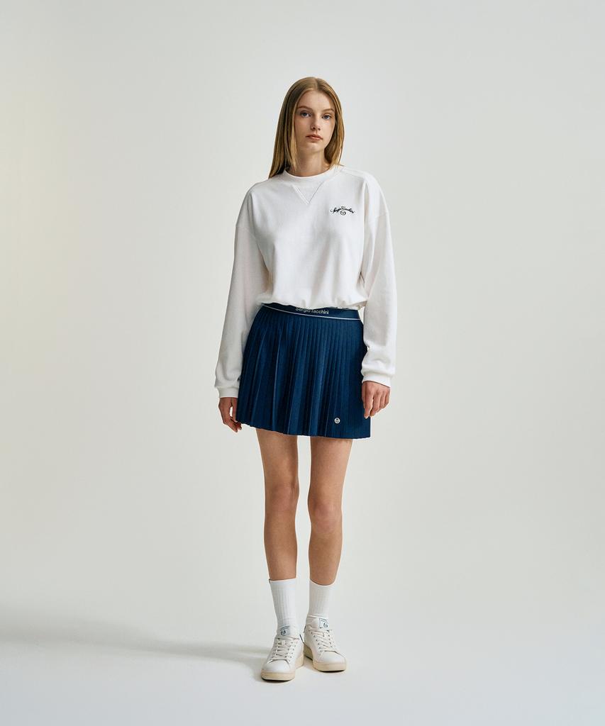 SERGIO TACCHINI W Летающая юбка-плиссе с мелкой складкой (военно-морской флот)