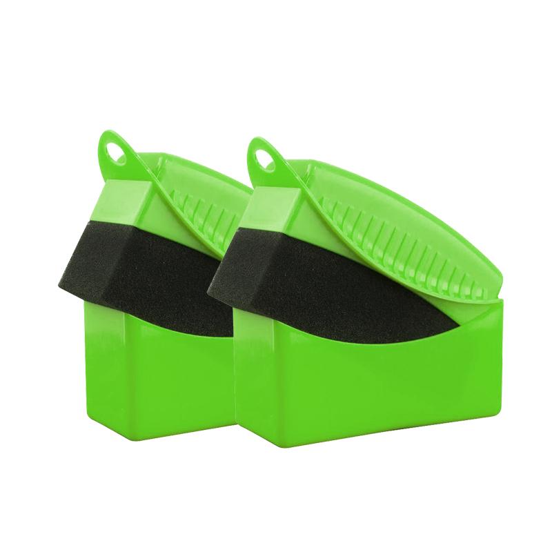 Car Wheel Detailing Polishing Waxing Sponge Brush with Cover Wheel Hub Tire Contour Washing Cleaning Brush Car Wash Accessories