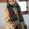 TATIANA Rustic Weave Check Wool Blended Muffler MF8128