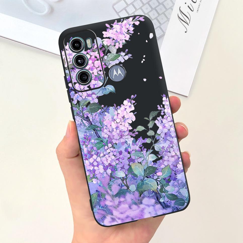 For Cover Motorola Moto G60 5G G50 5G 4G Back Shell Goth Black Night Stylish Cartoon Pattern Funda Case Motorola G50 G60 5G Soft