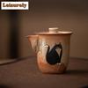 180ml Japanese Wood-fired Porcelain Hand Grasping Pot Kiln Change Zhiye Cat Treasure Bottle Pot Painted Silve Maker Tea Kettle