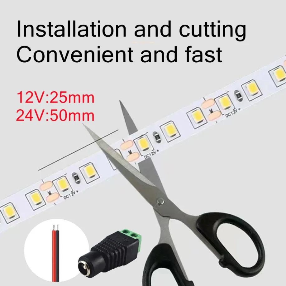 60LEDs/m 120LEDs/m Home DC12V Lamp Strip 2835 LED Strip Decor Red I Blue Green Yellow Pink Flexible And Cuttable Soft Lamp Bar
