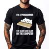 Я ПРОГРАММИСТ Я КЛИКАЮ КЛИКАЮ КЛИКАЮ НА КОМПЬЮТЕРЕ Одежда Футболка с коротким рукавом Классическая мужская футболка