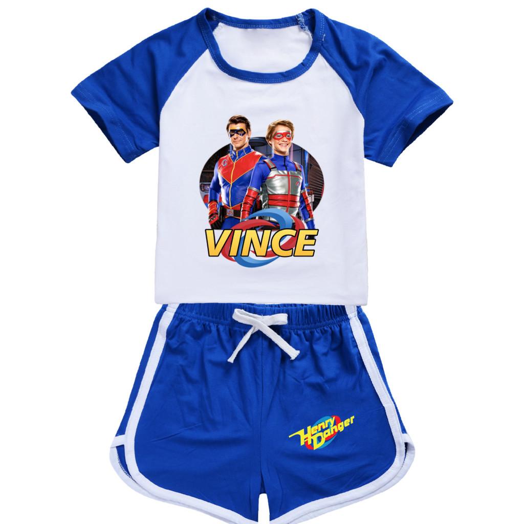 5905 Kids Boys Girls henry danger T-shirt Shorts Tracksuit