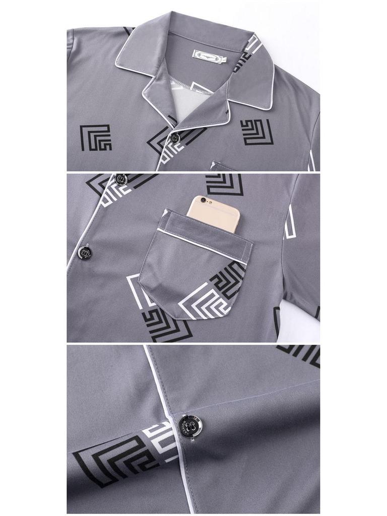 100% высококачественная мужская пижама - с длинным рукавом, повседневная коллекция весна/осень 2023 для молодежи и людей среднего возраста