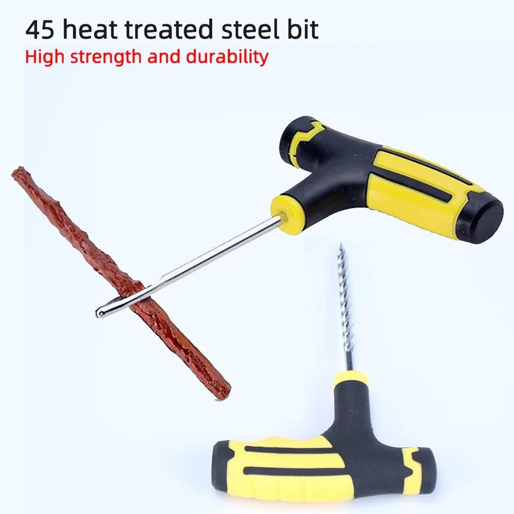 Pro Universal Motorcycle Car Tire Repair Kit Tubeless Tyre Puncture Plug Strips Stirring Tool Auto Accessories