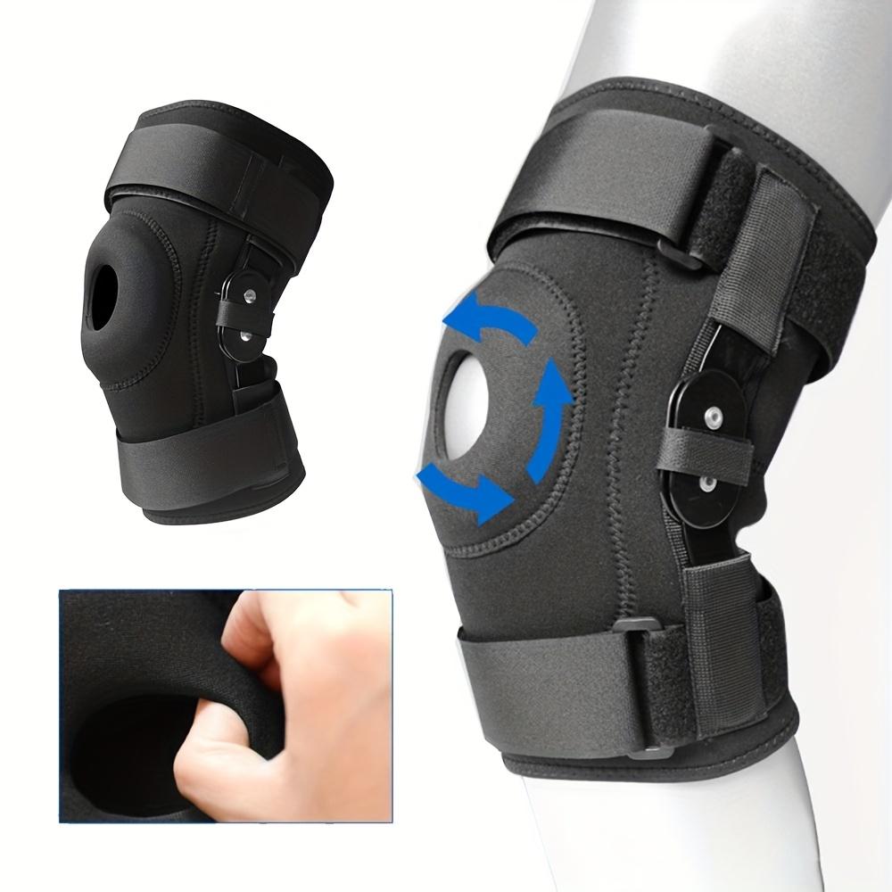 1 шт. Регулируемый шарнирный наколенник для мужчин и женщин - Дизайн с открытой коленной чашечкой и встроенными боковыми стабилизаторами, Поддержка колена для спорта