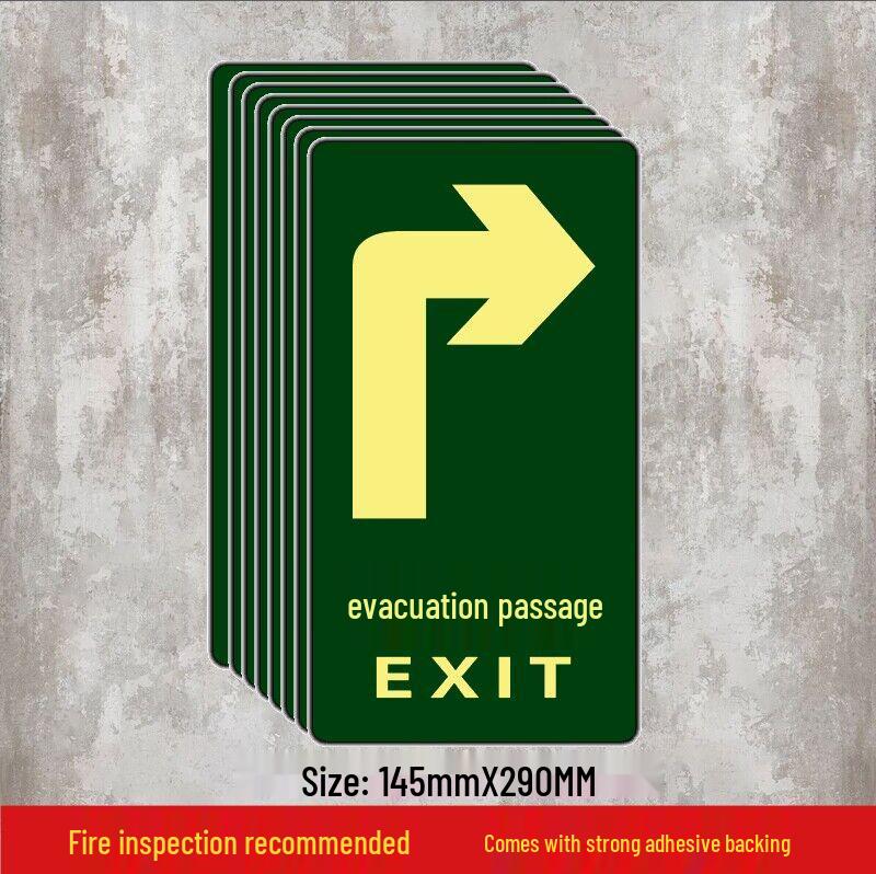 Luminous Self-Adhesive Floor Sticker for Fire Exit and Evacuation Pathway
