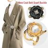 Fashion Silk Scarf & Woolen Belt Buckle