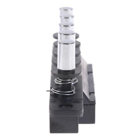 Кнопочный переключатель Yousheng для вытяжки Пятипозиционный Серебристый Дизайн клавиш пианино Пять независимых регуляторов скорости ветра Панель переключателей Простая установка