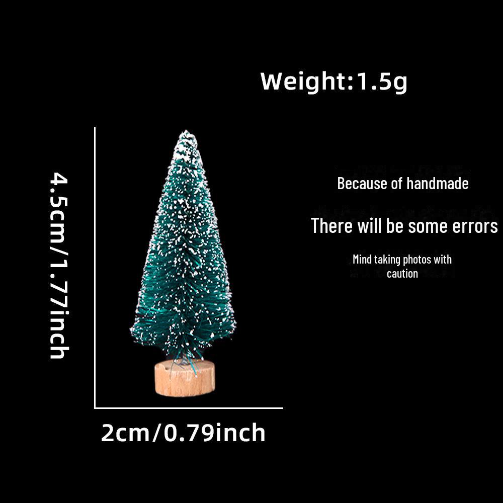 White Mini Christmas Tree Desktop Ornament - Small Christmas Decorations for Window Display