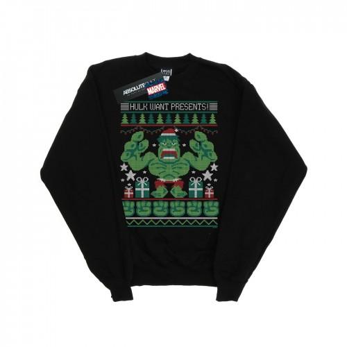 Marvel Womens/Ladies Hulk Want Presents Fair Isle Sweatshirt