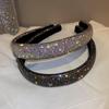 Shiny Full Stylish and Versatile Headbands Silver Color Hairbands Velvet Headwear for Women Hair Accessories Gifts