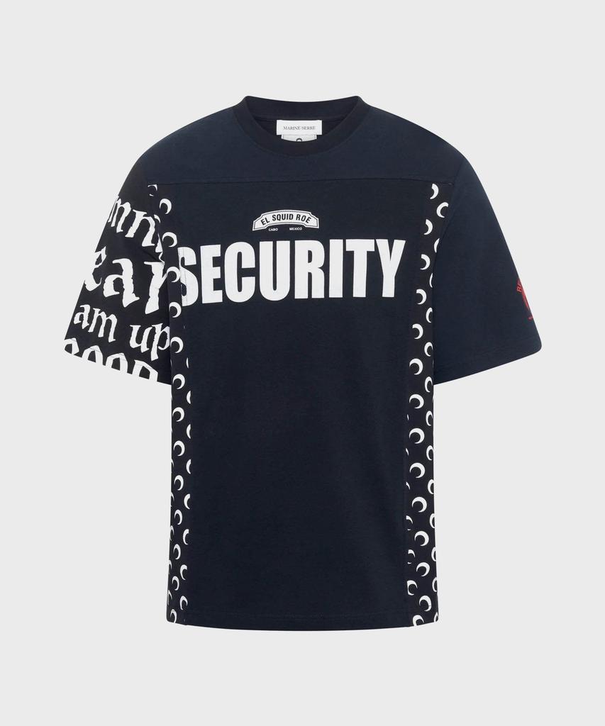 MARINE SERRE (M) Regenerated Graphic Regular Fit T-Shirt Black Regenerated Graphic T-Shirts Regular Fit T-Shirt Bk99 Black