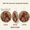 2D Flat Acrylic Christmas Diamond Painting Kit Snowman Round Santa Beaded Sun Catcher Dwarf Tree Bird