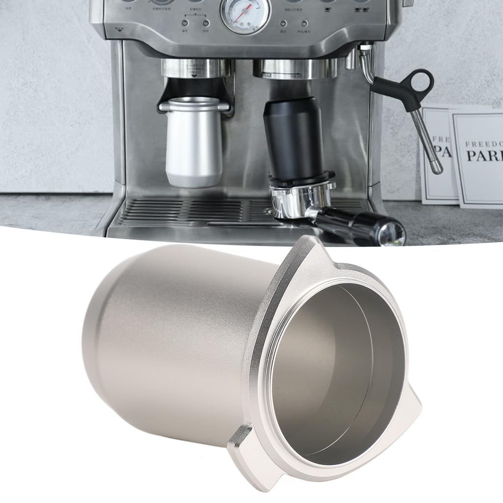 Coffee Powder Cup 54mm Aluminum Alloy Powder Feeder Cup Compact Lightweight Anti Flying Coffee Dosing Mug for 8
