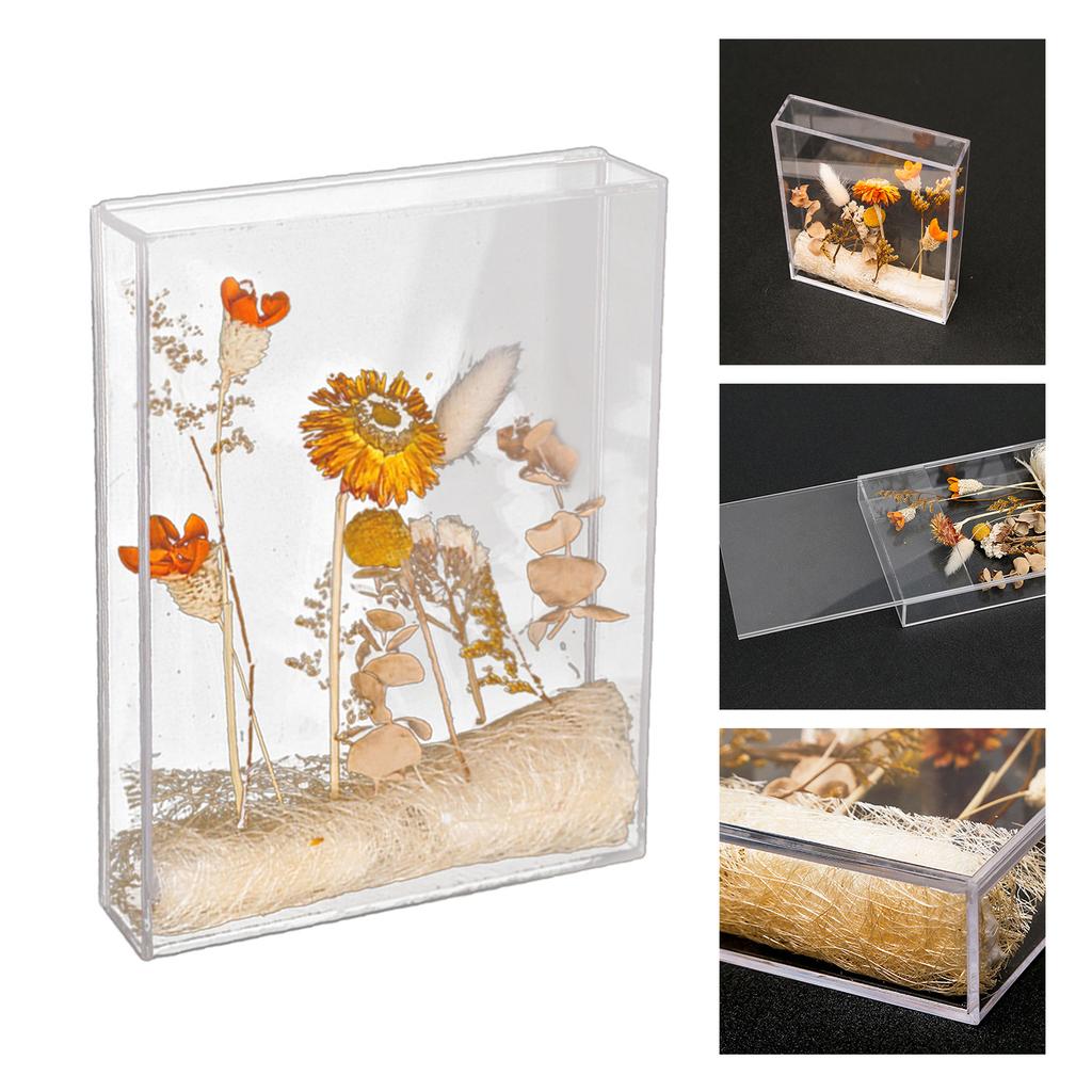 Acrylic Flower Storage Container Elegant Flower Box for Preserved and Arranged Blooms Storage Case