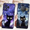 Мягкий чехол-накладка для телефона Honor X9c 90 Lite X9 X7 X9a X7a 70 X8 8X Звездное небо Кошка