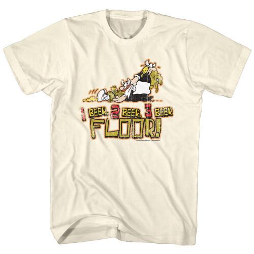 Hagar the Horrible 1 2 3 Beer T-shirt - Natural Unisex T-Shirt