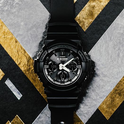 Casio Мужские часы G-SHOCK из смолы, водонепроницаемые 200 м, аналоговые, ударопрочные, кварцевые, GAW-100B-1A