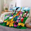 Mickey Mouse Clubhouse Adventure Flannel Blanket Super Soft Warm Cozy Blanket For Sofa Bed Office Travel Allseason Home Decor Gift