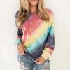New Autumn and Winter Colorful Long-sleeved Sweatshirt for Women Round Neck Loose Large Size Top
