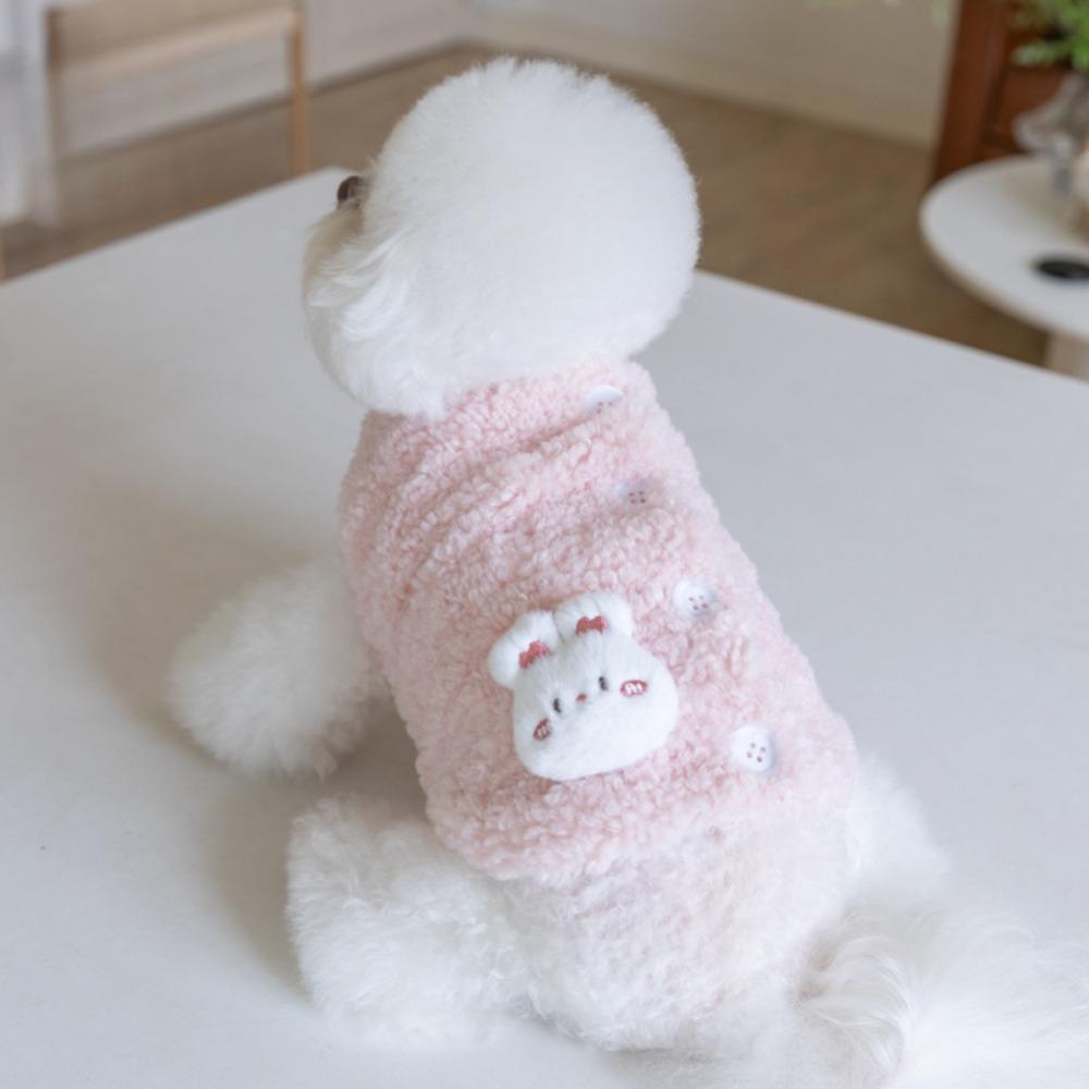 Шуба из меха собаки и ягненка, осенне-зимняя толстая плюшевая теплая одежда для домашних животных, одежда для кошек и собак, одежда для маленьких собак и щенков