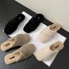 Fur Women Flats Cotton Slippers Cozy Walking Casual Shoes 2024 Winter Warm New Fashion Short Plush Boots Trend Mujer Zapatos