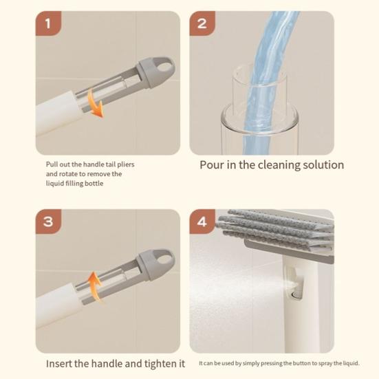 Щетка для чистки с функцией распыления V-образная щетина вращающаяся на 360 градусов головка щетки 3-в-1 дизайн спрей-скребок