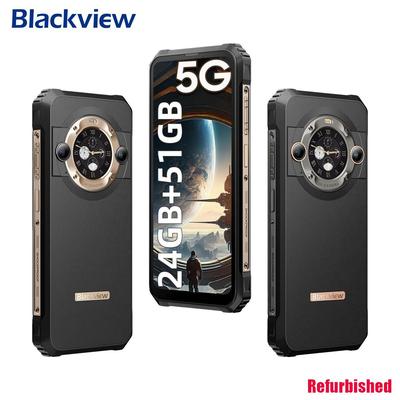 Восстановленный Blackview BL9000 5G 24 ГБ 512 ГБ Защищенный смартфон 6,78" 2,4K FHD+ Мобильный телефон 50 МП 8800 мАч 120 Вт Двойной дисплей
