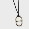European and American Pig Nose Pendant Leather Necklace - Fashionable, Simple, All-Match Long Sweater Chain for Women