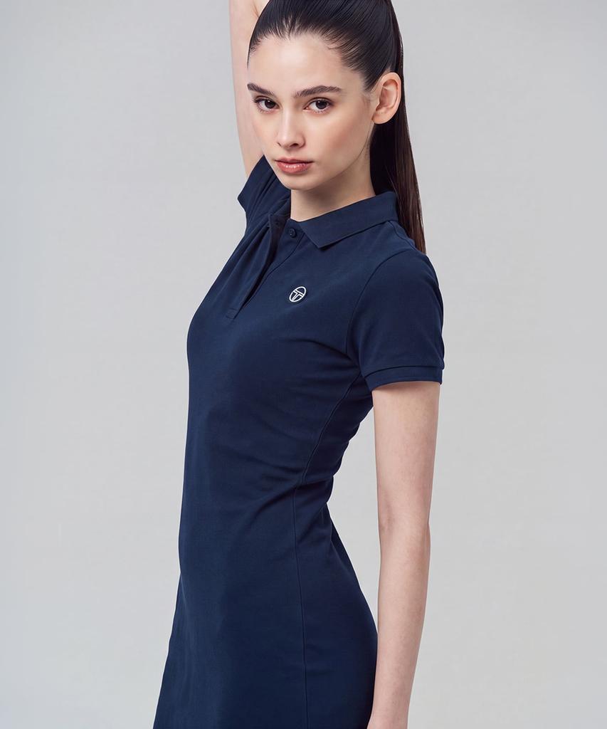 Женское платье-поло из пике SERGIO TACCHINI (военно-морской флот)