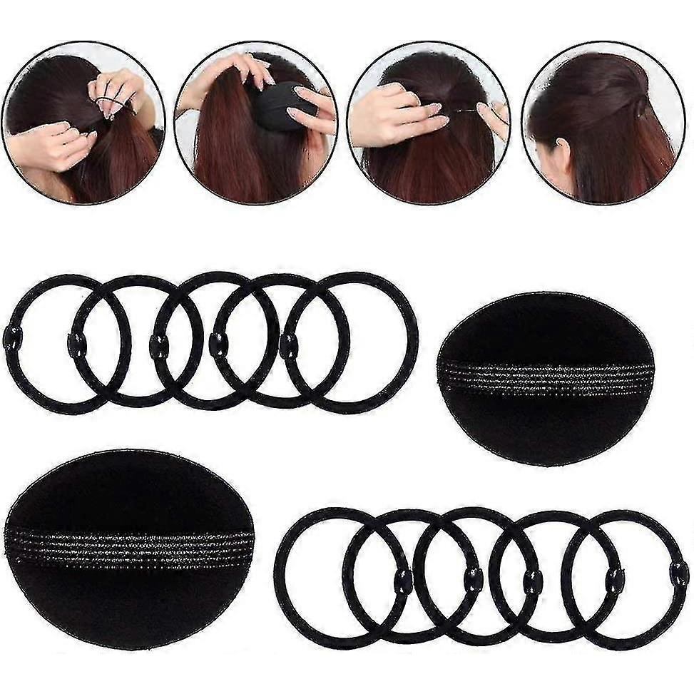 27 Pieces Hair Styling Accessories Set - French Braid & Bun Tool Kit - Black Hair Clips/bobby Pins/braid Tools/hair Rubber Bands PXCL