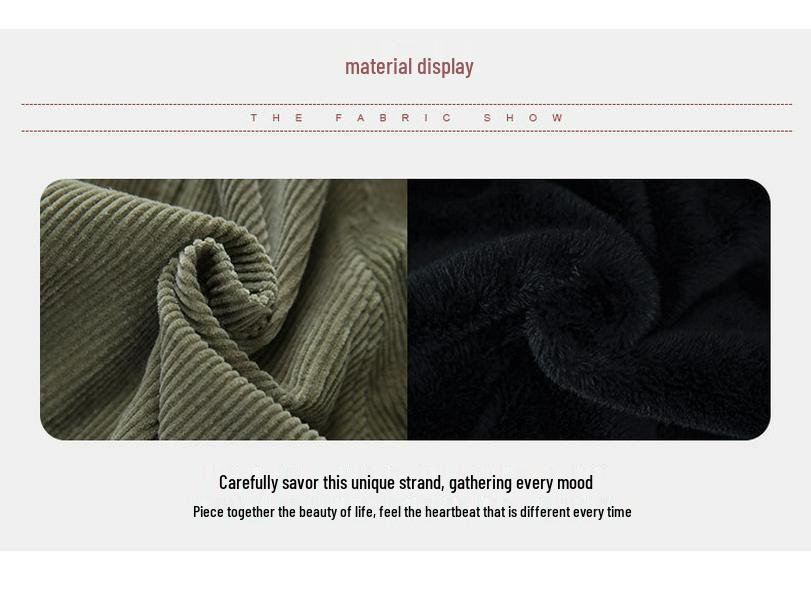 Вельветовая женская повседневная куртка большого размера - Мода весна-осень для среднего возраста