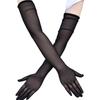 Women Mesh Full Finger Seamless Mitten Long Sheer Transparent Gloves Finger Pantyhose Gloves
