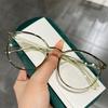 Literary And Artistic Plain Mirror Frame Transparent Ultra-Light Tr90 Anti-Blue Glasses Can Be Matched With Myopia And Versatile Female Tide