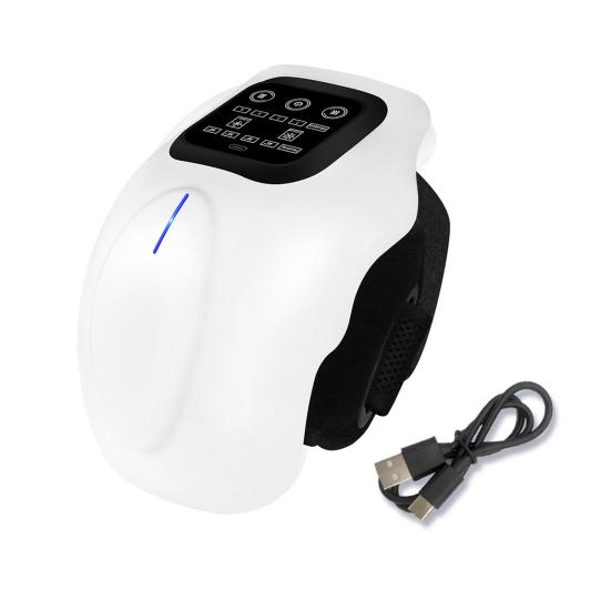 Подогреваемый массажер для коленей Регулируемый согревающий наколенник со светодиодным сенсорным экраном и вибрацией Перезаряжаемая греющая подушка для коленей для ухода за суставами