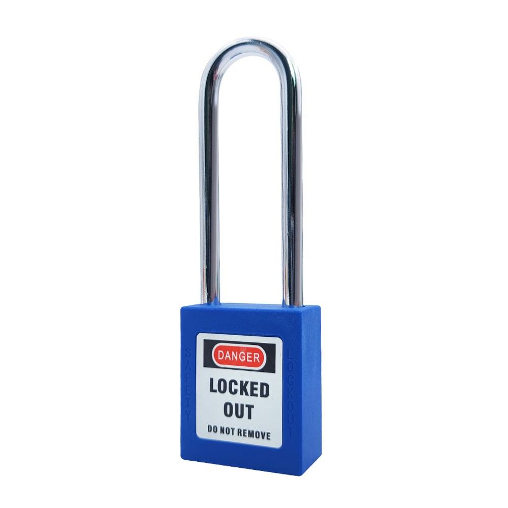 76mm Red Nylon Long Shackle Key Operated Durable Safety Padlock Lockout Tagout Security OSHA Loto Locks OEM Supplier