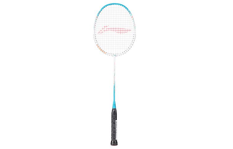 Li Ning Теннисные ракетки для бадминтона Thunder 9 Carbon Aluminum Тип контроля Универсальные Защита Начальный уровень 675 мм Белый Синий AYPS079-1