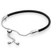 Pave Heart Star String Of Beads Sliding Clasp Adjust Wrist Bracelet Fit Sterling Tone Bangle Bead Charm Diy JewelryFashion Bracelets