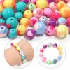 10/30pcs 12/14/16mm Love Heart Acrylic Beads Mixed Color Round Loose Beads For Jewelry Making DIY Bracelets Keychain Accessories