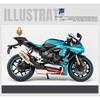 1/12 Yamaha YZF-R1M Alloy Racing Motorcycle Model Diecast Street Sports Motorcycle Model Simulation Sound and Light Детские игрушки Подарок