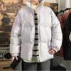 Уличная одежда, повседневные теплые мужские зимние куртки, однотонная модная мужская парка с воротником-стойкой