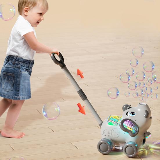 Dog Bubble Machine for Toddlers Portable Bubble Maker Blower Toy with Lights Large Output Rechargeable Lion Elephant Shape Indoor Outdoor Play Toys