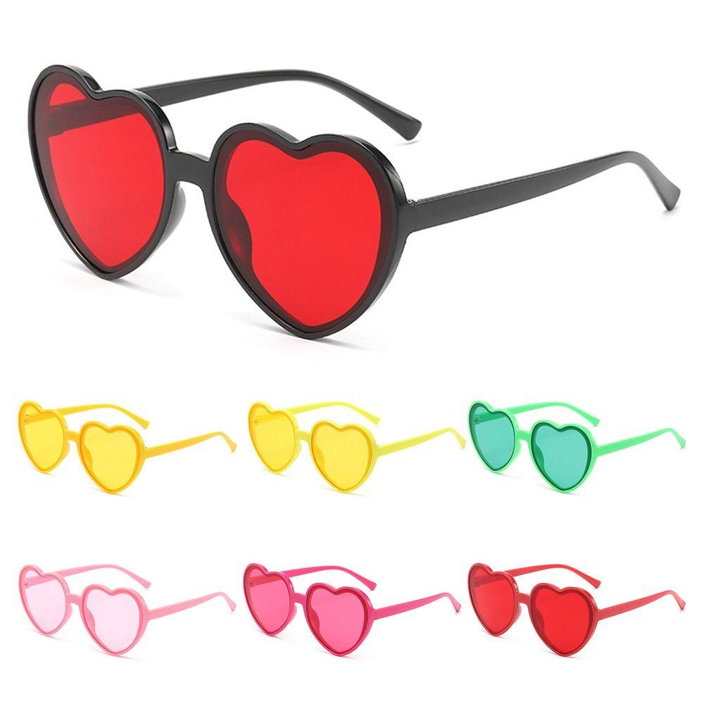 Cute UV 400 Protection Protection Heart-Shaped Sunglasses Cosplay Halloween Party Spectacles Summer Beach Shades for Female