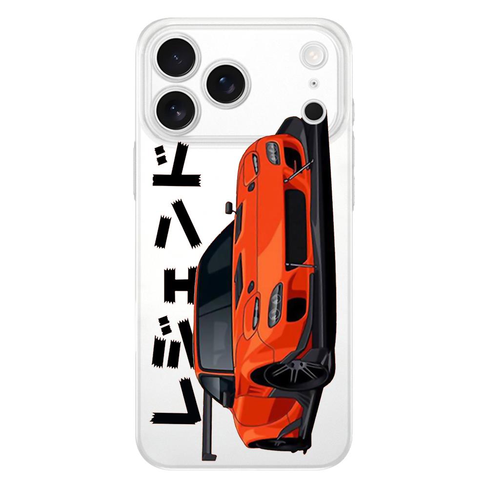 Мягкий прозрачный чехол из ТПУ для телефона JDM Tokyo Drift Sports Car для iPhone 17 Air 16E 16 11 15 14 Pro MAX 12 13 7 8 Plus SE Пасхальный чехол