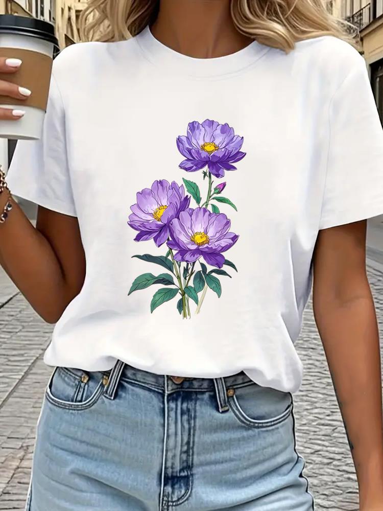 (Азиатский размер) Футболка с принтом женская женская модная одежда бабочка тренд 90-х футболка с коротким рукавом женские графические футболки